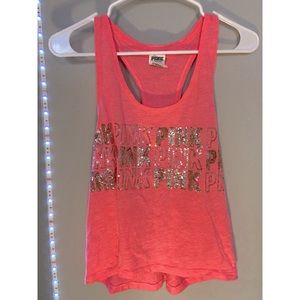 PINK Victoria’s Secret Bright Sequin Tank Top
